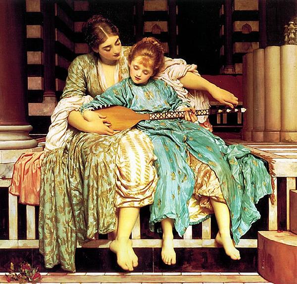 Lord Frederic Leighton Mussic Lesson China oil painting art